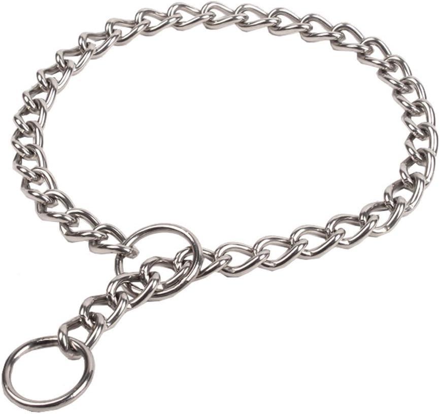 SGODA Chain Dog Training Choke Collar, 20 in, 2.5 mm