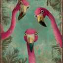 Flamingo Bathroom Decor Metal Tin Sign Funny Wall Art "Are You Pooping" Retro Poster for Guests and Family Restroom Toilet Washroom Tropical Home 8x12 Inch