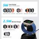 Watch Charger Stand for Apple Watch, 5W Magnetic Fast Charging Dock, iWatch Charger Holder for Apple Watch Series 11/10/Ultra 3/2/SE 3/9/8/7, iWatch Charging with Jewelry Tray Mini Bedside Organizer