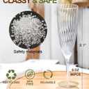 Clear Plastic Champagne Flutes, 96 PCS Disposable Reusable Cocktail Cups for Home Daily Life Party Birthday Wedding Toasting Drinking Champagne (6 oz)