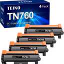Comatible TN760 Toner Cartridges Replacement for Brother TN760 TN-760 TN730 TN-730 TN 760 Toner Use with MFC-L2710DW MFC-L2750DW HL-L2350DW DCP-L2550DW HL-L2395DW HL-L2370DW HL-L2390DW Toner Cartridge