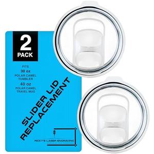 Polar Camel 30 oz Tumbler and 40 oz Travel Mug - Slider Lid Replacement (2-Pack) Perfect Fit