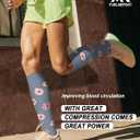 FuelMeFoot 6 Pairs Compression Socks for Women & Men 15-20mmHg Graduated Support Knee High Socks for Nurses, Travel, Athletic