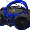 Jensen CD-490 Portable Sport Stereo CD Player with AM/FM Radio and Aux Line-in & Headphone Jack (Blue)