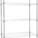 Whitmor 5 Tier Storage Shelves, Heavy Duty with Wheels, Adjustable Steel Organizer, 400 lbs Capacity per Shelf, Max 2000 lbs Total for Home, Garage, Workshop, 36" L x 18" W x 71" H, Chrome