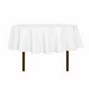 2PCS sancua 60 Inch Round Tablecloth (Fits 20-48 Inch Tables), Water Resistant Spill Proof Washable Polyester Table Cloth Decorative Fabric Table Cover for Dining, Buffet Parties and Camping, White 