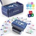 Mahjong Playing Cards Set | American Mahjong Card Game for Beginners & Travel | Includes 166 Cards, Colorful Chips, Dice | Portable Easy-to-Learn Mahjong for Family & Party Games