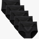 Women's Underwear Cotton Tummy Control High Waisted Underwear Soft Breathable Full Coverage Panties Multipack, Size L
