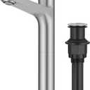 KRAUS Indy Bathroom Faucet for Vessel Sink in Spot-Free Brushed Nickel with Single Handle, Pop Up Drain and Supply Lines, KVF-1410SFBN