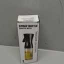 Olive Oil Sprayer for Cooking, 220ml Glass Oil Dispenser for Kitchen Gadgets, Food Grade Premium Spray Bottle, Continuous Spray with Portion Control, for Salad, Frying, BBQ (Black Cap)