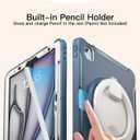 BATYUE Shockproof Case for iPad Air 11" M2/M3/M4, Air 4/5 10.9", iPad Pro 11" 1st-4th Gen 2018-2022 | 360 Multi-Angle Stand (Portrait & Landscape) & Grip, Built-in Pencil Holder, Dusty Blue