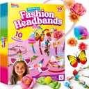 Klever Kits Headband Making Kit for Girls - Make Your Own Fashion Headbands - DIY Hair Accessories Set, DIY Arts and Crafts Gifts for 5 6 7+ Year Old