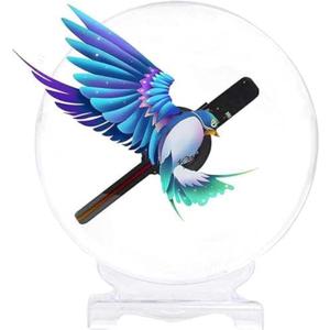3D Hologram Fan, 7.9 Inch Desktop Holographic Fan with Stand and Cover,Portable 3D Hologram Led Fan Projector Advertising for Store Signs,Bars,Party,Halloween,Christmas
