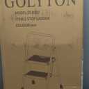GOLYTON Folding 2-Step Ladder with Anti-Slip Platform and Handrail, Heavy Duty Steel, 500 lbs Capacity, Compact Portable Step Stool for Home, Kitchen & Office Use, Grey