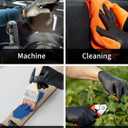 NEOTRIL 6 Mil Heavy Duty Black Nitrile Disposable Gloves, Latex Powder-Free, Textured Rubber Gloves for Cooking Mechanic