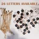 2 x HEYSKAY 2 Pack Water Bottle Letter Charms, As Stanley Cup Handles - Round Initial Name ID Charms for Simple Modern Tumblers