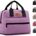 HOMESPON Insulated Lunch Bag for Women Men Lunch Box Cooler Lunch Tote for Work Picnic (Purple)