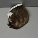 RENERSHOW Short Brown Bob Wigs for Women Brown Mixed Blonde Synthetic Wig with Bangs 10inch Average Size Natural Looking Daily Party Wig