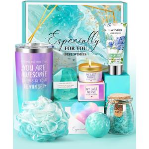 Birthday Gifts for Women, Birthday Gifts Baskets for Women, Mother's Day Relaxing Spa Gift Baskets Self Care Package, Birthday Gift Box Ideas for Her Mom Wife Sister Female Friends Coworker Employee