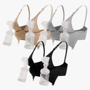 iloveSIA Nursing Bras for Mom Breastfeeding, Seamless Supportive Sleep Bra for Maternity Postpartum S-2XL 2 Pack.Size M