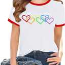 Pride Shirts Kids Rainbow Graphic Shirt Be You Letter Print T-Shirt LGBT Equality Tops Lesbian Casual Red Ringer Tee