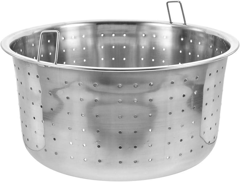 PRETYZOOM Steaming Basket for Rice Cooker Vegetable Food Steamer Basket Insert 9.25 Inch Stainless Steel Steamer Rack with Dense Holes and Non-Slip Bottom for Even Heating