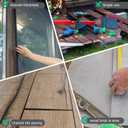 Konohan 300 Pcs Plastic Flat Shims Structural Tile Plastic Shims for Leveling, 3/64, 5/64, 1/8, 5/32, 3/16, 1/4, Green, Black, White, Grey, Blue, Red