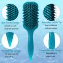 3 x Glissura Curl Defining Brush for Curly Hair, Detangles and Styles Wet or Dry Curls, Perfect for Waves and Coils (Phantom Quartz Mossy Green)
