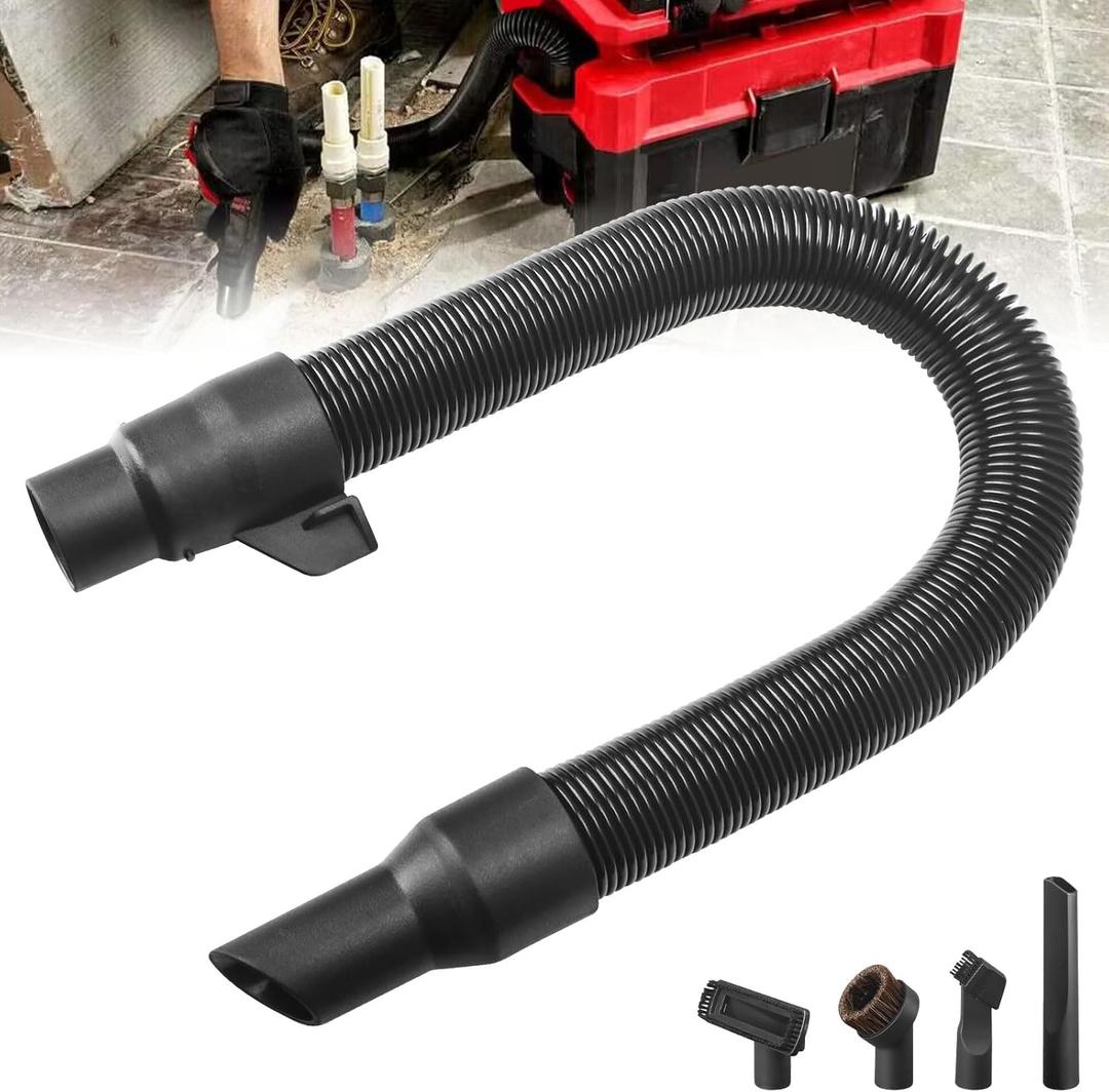 14-37-0105 18v/ 28v Wet/ Dry Vac Hose Assembly for Milwaukee M18 Vacuum 0880-20 0970-20 w/ Attachments Adapter Kit (Internal Storage)