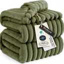 Bedsure GentleSoft Moss Fleece Queen Blanket for Couch - Cozy Soft Blankets for Women, Cute Small Throws for Girls, 90x90 Inches