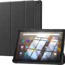 Case for All-New Amazon Kindle Fire HD 10 Tablet (13th Generation, 2023 Release) 10.1", PU Leather Trifold Lightweight Hard Shell Stand Cover, Auto Wake/Sleep, Black