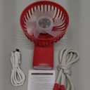 Portable Handheld Fan, 4000mAh, 180 Adjustable, 6 Speed Wind, Display Electricity in Real Time, USB Rechargeable Foldable Personal Fan (Red)