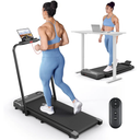 THERUN Walking Pad, 2.5 HP Under Desk, 2 in 1 Foldable for Home, Walking Pad with Handle Bar, 15" Widened Running Belt with Remote Control & LED Touch Screen
