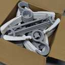 Baby Hangers 30 Pack,Non-Slip Plastic Kids Hangers for Closet, Adjustable Infant Toddler Clothes Hanger, Durable Nursery Organizer for Newborn Children(Grey) (Gray)