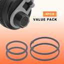 6 x 4 Pcs Gasket Replacement for VOLTRX Electric Protein Blender Shaker Bottle 24oz, Silicone Sealing Ring Gaskets Seal Parts Leak-Proof Replacement Seal Part for Spout Lid BPA-Free