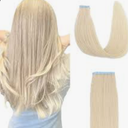 ANRY 14 Inch Platinum Blonde Tape Ins Human Hair Extensions 20 Pieces Straight Tape in Extensions Human Hair Remy Seamless 60