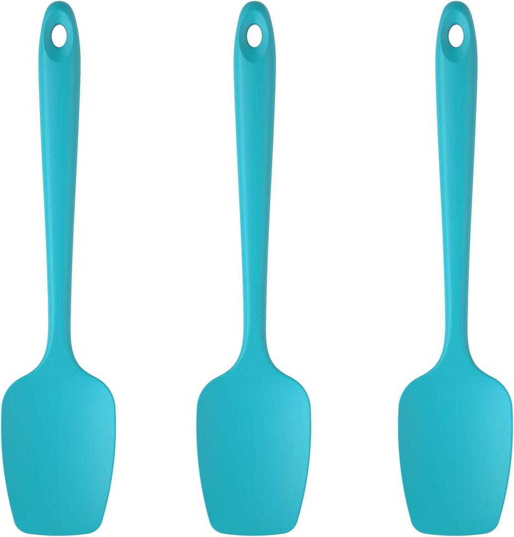 U-Taste Silicone Spoon Spatula Set, 600F High Heat Resistant Food Grade Flexible Rubber Scraper, Cooking Mixing Baking Kitchen Utensils Set of 3 (Marrs Green)