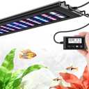 LED Aquarium Light Full Spectrum Fish Tank Light with RGB Brightness/Color Stepless Adjustment, 24/7 Day-Night Cycle Mode, Auto On/Off Timer, IP68 Waterproof (48W for 48'' - 54'' Tank)