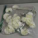 Faux Kiku Flower White 5 Bundles 20 Heads 23.62" Pompon Mum Artificial Flower Silk Chrysanthemum with Stems Fake Pom Balls for Home Room Decor Wedding Centerpieces DIY Arrangements (White)