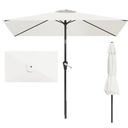 6.5' x 10' Rectangular Patio Umbrellas for Outdoor, Outdoor Table Umbrella, Large Outdoor Patio Umbrellas with 6 Sturdy Ribs for Market, Garden, Pool (Cream-white)