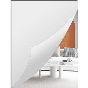 DARENYI A2 Acrylic Mirror Sheet for Wall, 16.5" x 23.2" Large Rectangular Mirror Tiles Frameless Wall Mounted Mirror Self-Adhesive Mirror Stickers for Vanity Bedroom Home Decor