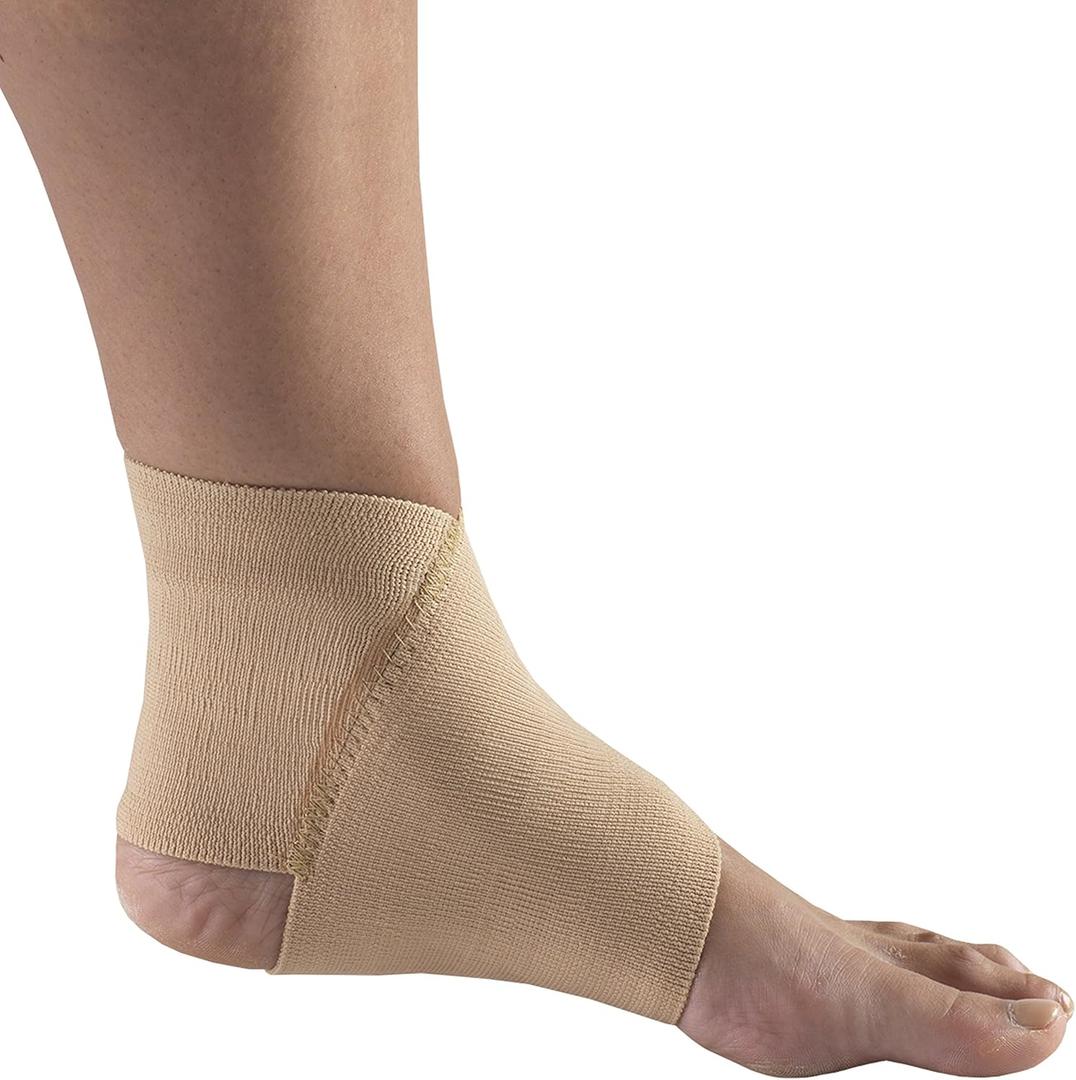 Champion Figure 8 Ankle Support, Light Elastic Compression Brace, Muscle Joint Recovery, Beige, Medium