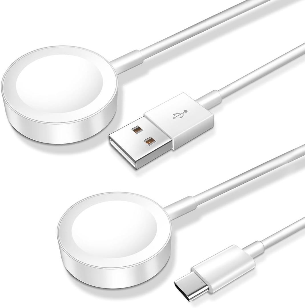3 x Magnetic Charging Cable for Apple Watch Charger,[USB C Port] Wireless Charging Cable Compatible with iWatch Series Ultra/10/9/8/7/6/SE/SE2/5/4/3/2[3.9FT/1.2M],White