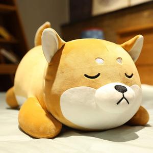 ERDAO Shiba Inu Plush Pillow,Soft Corgi Stuffed Animals Toy Cute Sleeping Puppy Doll Gifts for Kids (Smiling Eyes, 13.7 inch)