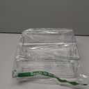 Plastic Food Storage 2 Pack Clear Container Bin with Handles for Organizing Kitchen, Pantry, Refrigerator, Freezer, Pantry, Cabinet, Closet, Bathroom. 10”x4”x5”