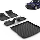 All Weather Car Floor Mats & Cargo Liner Set Fit for Audi Q5 2018-2024 2025 (Not for Q5 PHEV Models) Floor Liners Trunk Liner Audi Q5 Cargo Mat Accessories Black