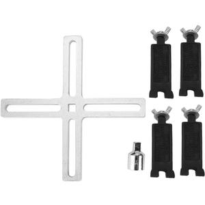 4 Jaw Fuel Tank Lid Wrench Spanner - Adjustable Fuel Pump Sending Unit Remover and Installer Tool - for Use with 1/2 Inch and 3/8 Inch Ratchet Wrenches - 23 to 190mm Range for