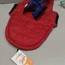 Lelepet Reversible Dog Coat Waterproof Dog Jacket Windproof Puffer Vest for Winter Warm Lightweight Coats for Dogs Adjustable Hook & Loop Pet Apparel with Leash Hole, French Bulldog, Wine Red L