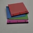 INFUN 1 Inch Telescoping 3 Ring Binder - 4PCS, Flexible Round Binder with Customizable Front Cover and Clear Catalog Pocket, 1Inch Rings, 225 Sheet Capacity (Red+pink+ Blue+green)