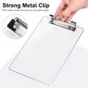 Small Clear Clipboard Set of 10, A5 Mini Clip Board | 6 x 9 Half-Letter Size for Classroom, Students, Teacher, Nurse, Office & School Supplies